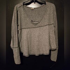 We The Free Charcoal Long Sleeve Top XS Fits small